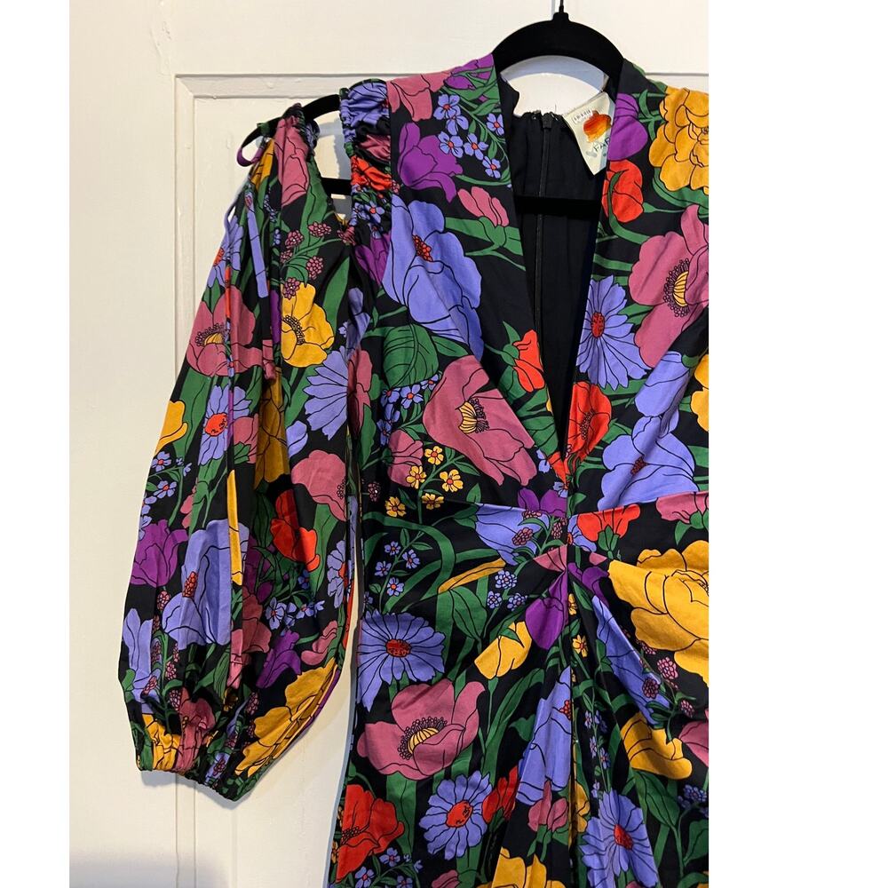 FARM Rio Black Bucolic Garden Maxi Dress NWOT XS (B20408) - Picture 7 of 12